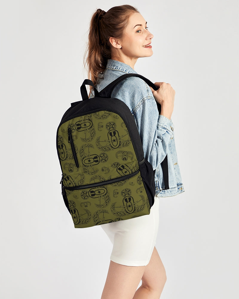 Print On demand - Duo-Zip Backpack - "EOD Badges x 3" (OD Green)