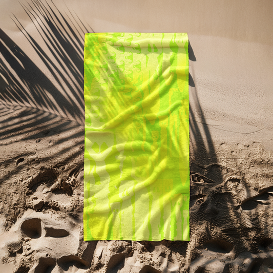 Print On Demand  - Beach Towel - "EOD Bomb Flag" (Lemon Lime)